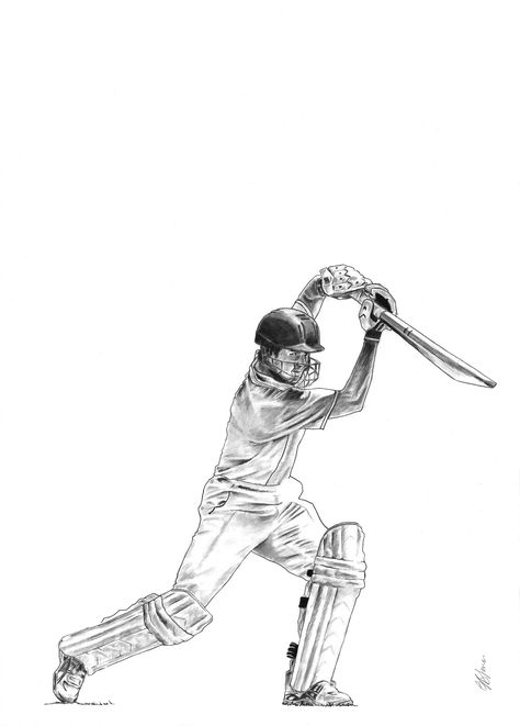 Cricket Drawing Ideas, Cricket Drawing, Cricket Party, Cricket Batsman, Cricket Art, Gemma Jones, Cricket Logo, Cricket Lover, Cricket Poster