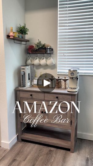 17K views · 1.2K reactions | You can find the links in the Coffee & Tea category of our Amazon Storefront located in our bio and if you’re a follower you can comment NEED for the link sent directly to your inbox. 

Please note: if you’re not following us Meta will block us from sending you a DM so make sure to follow first then comment 

 #amazonmusthaves #amazonhome #coffeelover #tealover #coffeestation #coffeetime #coffeestationdecor #tealovers #coffeestations #smallspaceliving #smallspaceideas #amazonkitchen #amazonfurniture | Tatyana Ramjohn Tea Cart Coffee Station, Coffee Bar Salon Ideas, Coffee Bar Bookshelf Ideas, Coffee Bar Ideas In Front Of Window, Tea Setup In Kitchen, Small Coffee Nook Ideas, Diy Farmhouse Coffee Bar, Keurig Coffee Bar Ideas Kitchen Counter, Minimalist Coffee Bar Ideas