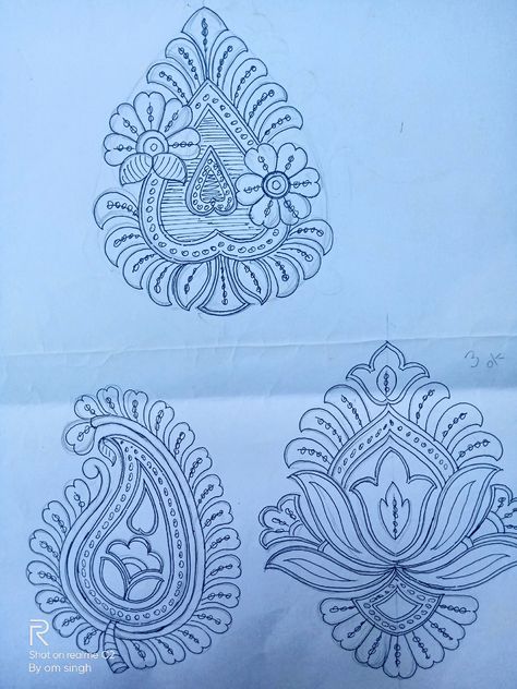 kb Saree Butta Design Sketch, Aari Work Pencil Drawing, Saree Butta Design, Aari Tracing Pattern, Flower Design Drawing, Buta Design, Butta Design, Indian Embroidery Designs, Drawing Classes