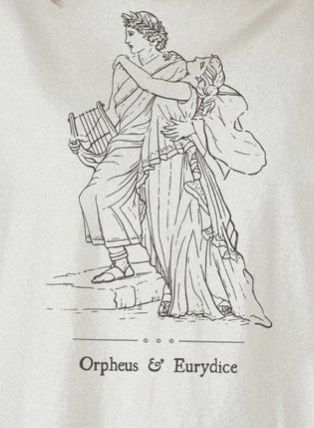 Euridice And Orpheus Tattoo, Orpheus And Euridyce Tattoo, Orpheus Eurydice Tattoo, Orpheus Drawing, Eurydice And Orpheus Tattoo, Euridice And Orpheus, Greek Drawings Mythology, Iliad Tattoo, Orpheus And Eurydice Aesthetic