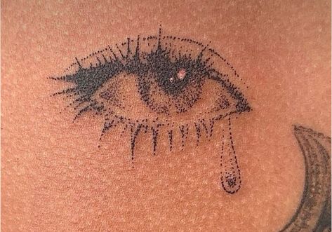 Eye On Back Tattoo, Small Eyes Tattoo, Colored Eye Tattoo, Eye Tattoo On Leg, Eye Tattoo Back, Two Eyes Tattoo, Eyes Tattoo Design, Girlfriend Tattoos, Abstract Tattoo Ideas