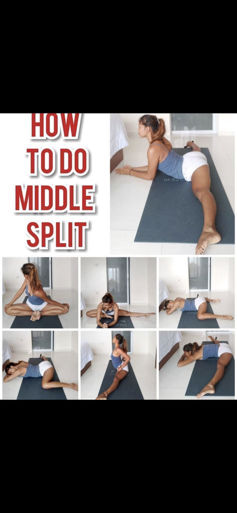 Split Yoga, Middle Splits, Muscle Abdominal, Yoga Poses Advanced, Latihan Yoga, Resep Diet, Dancer Workout, Poses For Beginners, Easy Yoga Workouts