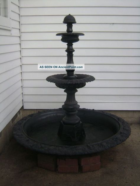 1875 J. W. Fiske Victorian Cast Iron Estate Fountain Garden photo Cast Iron Fountain, Estate Fountain, Antique Fountain, Fountain Garden, Victorian Garden, Colonial Revival, Garden Fountains, Garden Photos, Outdoor Ideas