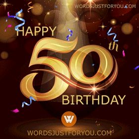 Happy 50th Birthday Gif – 6131 Happy 50th Birthday For Him, Happy 50th Birthday Wishes Female, Happy 50 Birthday Funny, Happy Birthday Wishes Gif, Happy 50th Birthday Wishes, 50th Birthday Greetings, Animated Happy Birthday, Animated Happy Birthday Wishes, 50th Birthday Wishes