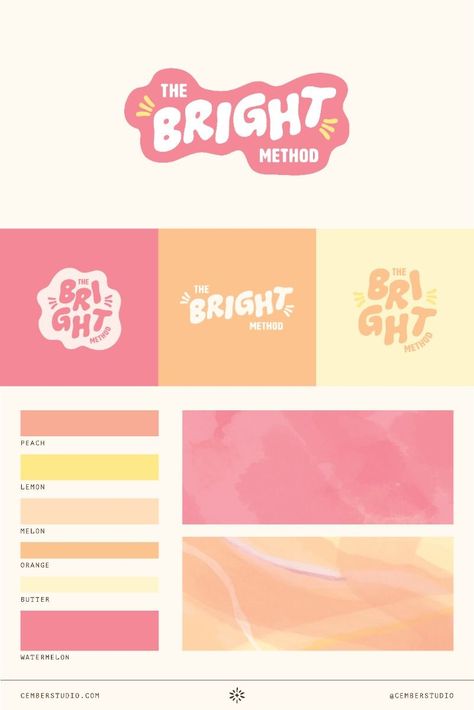 A bright retro custom brand design for The Bright Method by Mollie Mason a biblicallyrooted wellness program for nutritional foundations and holistic wellness Complete with versatile brand marks a vibrant color palette and unique textures Bright branding funky logo retro branding retro brand design pink and orange branding pink visual identity unique logo design womens nutritionist logo nutritiona. #VintageLogoDesign #RetroLogo #VintageInspiration #RetroDesign #VintageGraphic Nutritionist Logo, Orange Branding, Smiles Happy People, Funky Logo, Bright Branding, Therapy Logo, Logo Design Women, Retro Branding, Wellness Branding