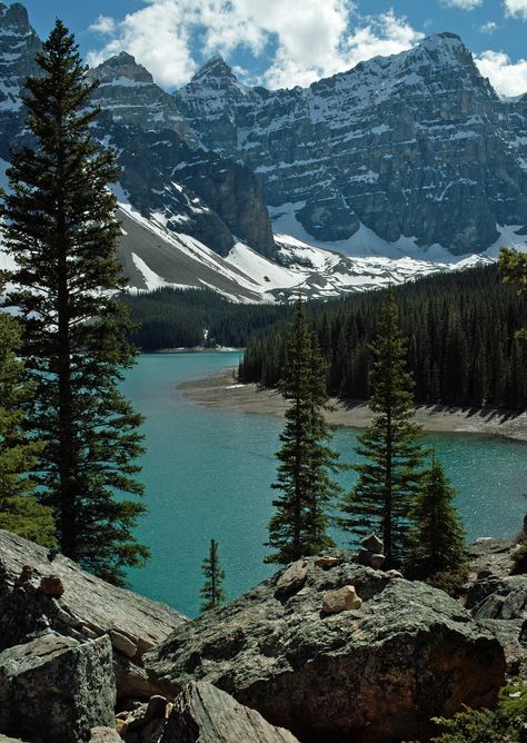 "Bring Mother Nature into your home with this and other soothing scenes captured through the lens of my camera.  This image is a photograph of Moraine Lake, in the Valley of the Ten Peaks, Banff  National Park, Alberta Canada. Select color or black and white print with the pull down menus.  This Foveon image is printed with a 1/8 inch border on Epson Ultra Premium Presentation Matte Paper, signed on the back \"Photo and Print by Leo Bruce\" in pencil, sealed in a polypropylene envelope and shipp Lac Moraine, Pretty Views, Back Photo, Moraine Lake, Pretty Landscapes, Beautiful Locations Nature, Paradise On Earth, Kitchen Trends, Black And White Print