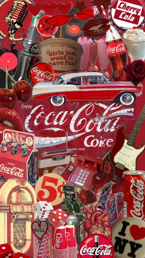 #cococolada #cococolaaesthetic #red #drinks #vintage #vibes #music #art #wallpaper Blue Western Wallpaper, Music Art Wallpaper, Coca Cola History, Coca Cola Wallpaper, Coca Cola Poster, Cocoa Cola, Coca Cola Light, Trippy Iphone Wallpaper, Red Drinks