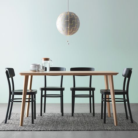 Easy to assemble, and easy to live with. Ikea Dinner Table, Lisabo Table, Ikea Dining Table, Ikea Dining Room, Ikea 2015, Dining Room Chairs Ikea, Ikea Dining, Dining Room Updates, Table Ikea