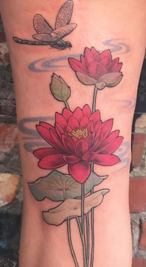 Tattoos Edgy, Partner Tattoo, Lily Tattoo Meaning, Lily Tattoos, Water Lily Tattoos, Lillies Tattoo, Lily Tattoo Design, Lotus Tattoo Design, Water Tattoo