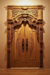 Gebyok Door | by budiwicaksono90 Traditional Gate Design, Traditional Doors Indian, Pooja Room Door Design Traditional, Traditional Door Design, Wooden Door Knobs, Pintu Interior, Traditional Door, Sejarah Kuno, Wooden Main Door