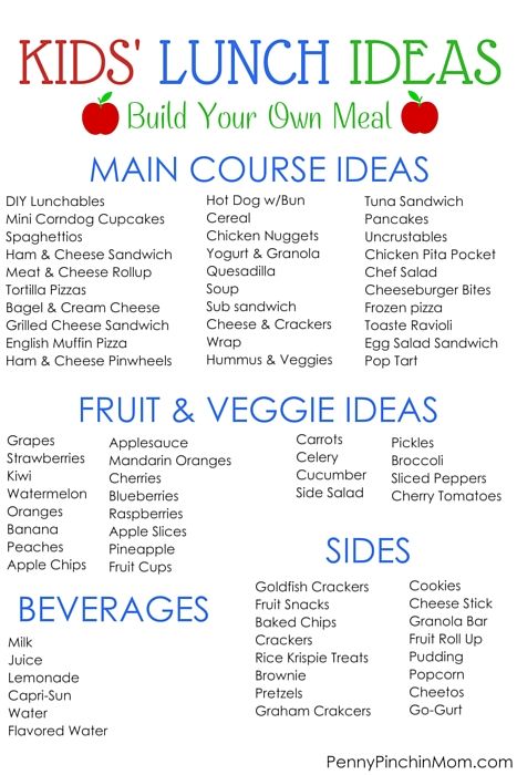 Kids' School Lunch Ideas! 30 days of complete menus PLUS printable you can use to customize your own meals!! Preschool Lunch, School Lunch Ideas, Toddler Lunches, Healthy School, Healthy School Lunches, Toddler Snacks, School Food, School Lunches, Lunch Menu