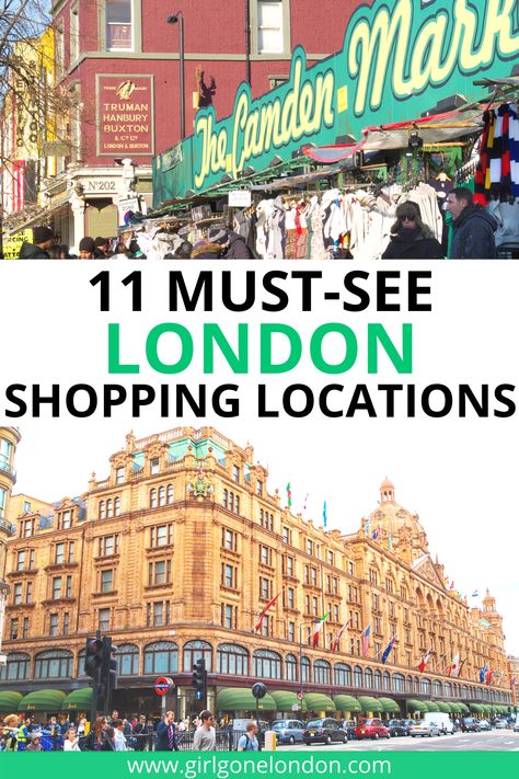 Check out the best places to shop in London, including where to shop in London, how to shop in London on a budget, and the best neighborhoods in London for shopping! These London travel tips will make sure you can shop until you drop and have the most fun ever! Best Shopping In London, London On A Budget, London In October, Best Markets In London, Scotland Trip, Best Places To Shop, Visit Uk, England Trip, Travel Guide London