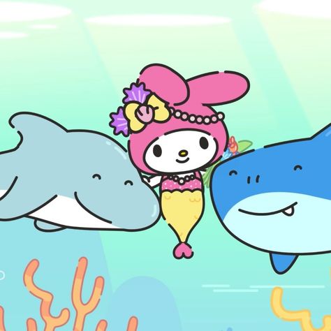 Sanrio Stuff, Sanrio Wallpaper, Ocean Vibes, Avatar Couple, Sanrio Characters, My Melody, Hello Kitty, Mermaid, Kitty