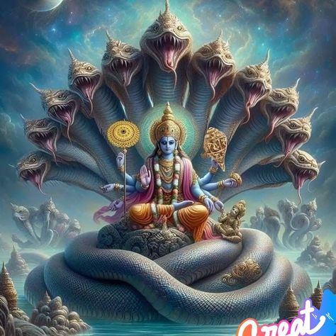 Maha Vishnu Images Hd, Lord Vishnu Images Hd, Samudra Manthan, Radha Krishna Art Beautiful, Sri Hari, Hindu Statues Goddesses, Vishnu Ji, Ayurveda Books, All God Images