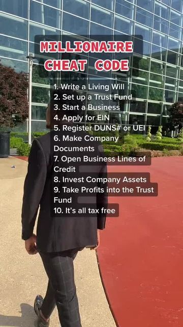 Millionaire Cheat Code, Realestate Investing, Setting Up A Trust, Cheat Code, Cheat Codes, Successful Business Tips, Financial Advisory, Make Money From Pinterest, Money Strategy