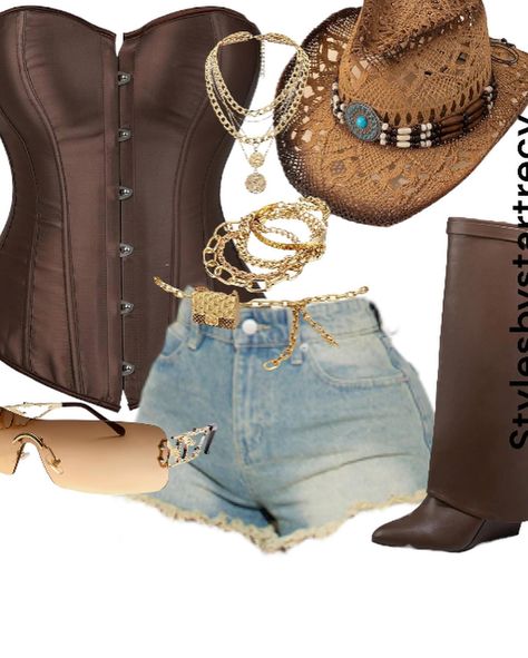 #megantheestallionconcertoutfits #megantheestallion Cowgirl Club Outfit, Cowboy Outfit Women, Cowboy Inspired Outfit, Texas Fashion Woman, Cowgirl Outfits Summer, Western Outfits Black Women, Cowgirl Outfits Black Women, Stagecoach Outfit Ideas, Chic Cowgirl Outfits