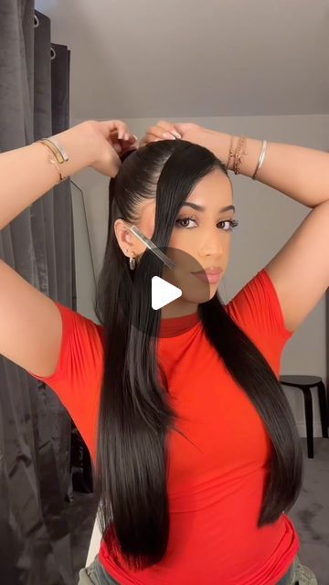 Alisha Kaur on Instagram: "half up hairstyle🫶🏽 my fave when my hairs greasy!   Products used: @ecostyle_uk olive oil styling gel  @olaplex bonding oil  @lorealparis Elnet hairspray   #hairtutorial #hairstyle #halfuphairstyle #hairinspo #hairideas #hairstyles #tutorial #reels #explore #hair" Hairstyles With Gel, Gel Hair Hairstyles, Olaplex Bonding Oil, Bonding Oil, Half Up Hairstyle, Hairstyles Tutorial, Greasy Hair Hairstyles, Styling Gel, Half Up Half Down Hair