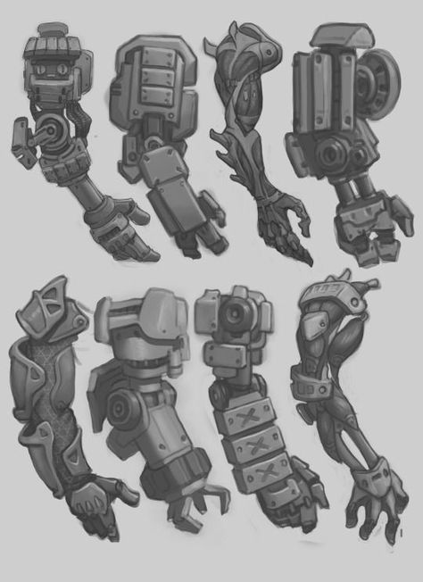 Mech Arm Concept, Mech Art Robots, Cool Robot Art, Robot Ideas Design, Giant Robot Concept Art, Robot Drawing Reference, Simple Robot Design, Mecha Design Concept Art, Robot Oc Design