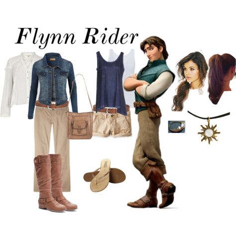 flynn rider casual cosplay dana95r polyvore Female Flynn Rider Costume, Flynn Rider Outfit, Tangled Outfit, Flynn Rider Costume, Rider Outfit, Tangled Costume, Alice In Wonderland Costume, Wonderland Costumes, Flynn Rider