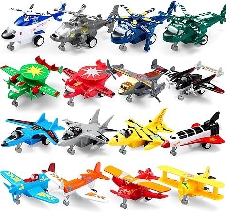 Amazon.com: JOYIN 16 Pcs Pull Back Airplane Toys, Boys Plane Playset, Aircraft Incl Helicopter Toys, Fighter Jet Toys, Bomber Toys, Biplane Toy, Gifts for Toddler Kids 2-8 Years Old, Kids Toys : Toys & Games Old Kids Toys, Helicopter Toy, Airplane Toys, Toy Gifts, Toys Toys, Toddler Kids, Toddler Gifts, Helicopter, Kids Toys