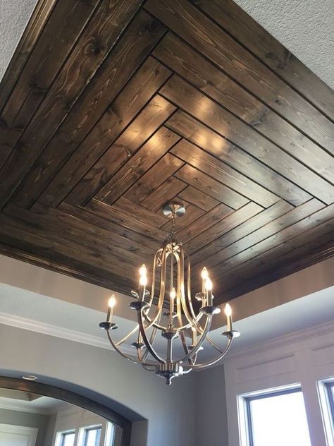 Fantastic Living Decorative Ceiling Panels, Ceiling Design Modern, Kitchen Wall Colors, Kitchen Ceiling, Wooden Ceilings, Tray Ceiling, False Ceiling Design, Cool Ideas, Wood Ceilings