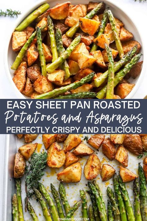 Potatoes And Asparagus Recipes, Food With Asparagus, Roasted Red Potatoes And Asparagus, Side Dishes With Asparagus, Roasted Apargarus Recipes, Potatoes And Asparagus Roasted, Roasted Potatoes Carrots And Asparagus, Delicious Asparagus Recipes, Yummy Asparagus Recipes