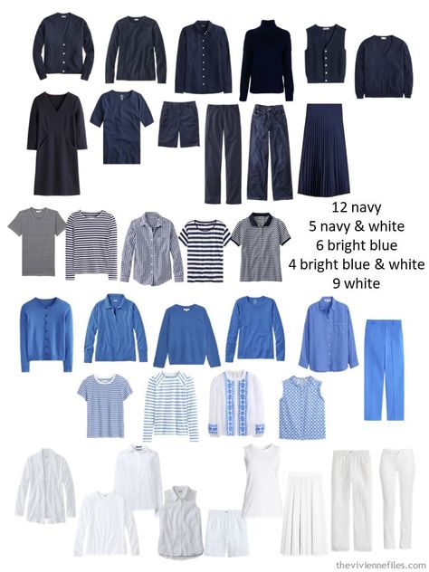 September 2024 “Six Paintings, Twelve Months” – Part 2 - The Vivienne Files Navy Blue Capsule Wardrobe, Muted Wardrobe, Blue Capsule Wardrobe, Navy Capsule Wardrobe, Virgo Style, Clothing Palette, Bright Winter Outfits, Clothes Capsule, Closet Capsule