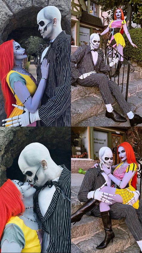 Couples Gory Costume, Human Animals Art, Couples Costumes Spooky, Holoween Costums Ideas Couples, Couple Villian Costumes, Scary Couple Costume Ideas, Epic Couples Costumes, Scary Halloween Couples Costumes, Mask Couple Costume