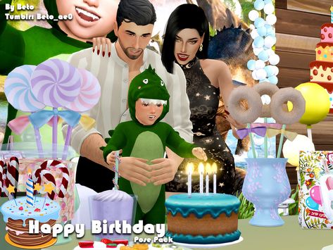 Beto_ae0's Happy Birthday (Pose pack) Ts4 Birthday Poses, Birthday Pose Sims 4, Sims 4 Birthday Poses, Happy Birthday Pose, Sims 4 Cc Poses, Birthday Pose, Sims 4 Poses, Sims 4 Couple Poses, Party Poses