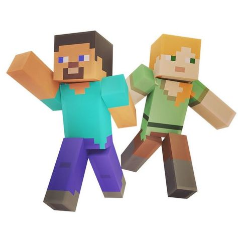 Steve And Alex Minecraft, Alex And Steve, Alex Minecraft, Steve Green, Block Bench, Minecraft Animation, Minecraft Steve, Blue Monkey, Minecraft Characters