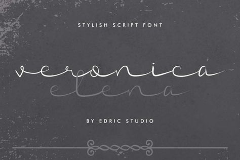 Veronica Elena Script Font - Befonts.com Veronica Tattoo, Veronica Tattoo Name, Tattoo Name Fonts, Calligraphy Script Fonts, Calligraphy Script, Calligraphy Handwriting, Name Tattoos, Script Fonts, Cool Fonts