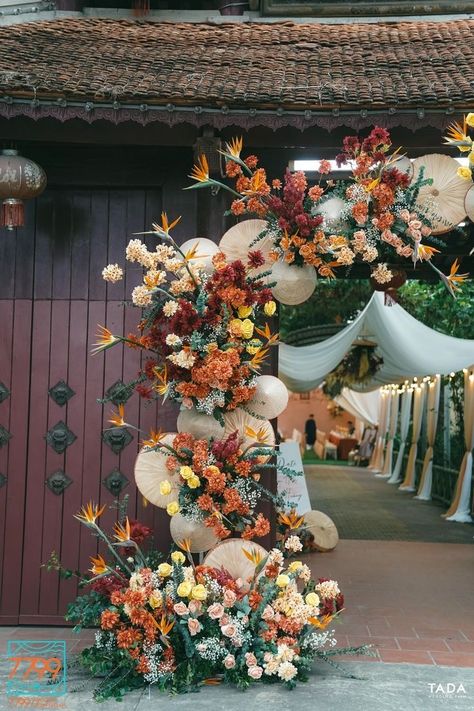 Flower Entrance, Sangjit Decoration, Entrance Wedding, Asian Wedding Decor, Wedding Gate, Filipiniana Wedding, Flower Backdrop Wedding, Wedding Color Pallet, Event Decor Direct