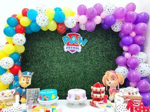 Paw Patrol Los Angeles Party, Twins Boy And Girl, Paw Patrol Birthday Decorations, Double Birthday Parties, Paw Patrol Party Decorations, Sibling Birthday Parties, Combined Birthday Parties, Paw Patrol Birthday Theme, Design Balloon