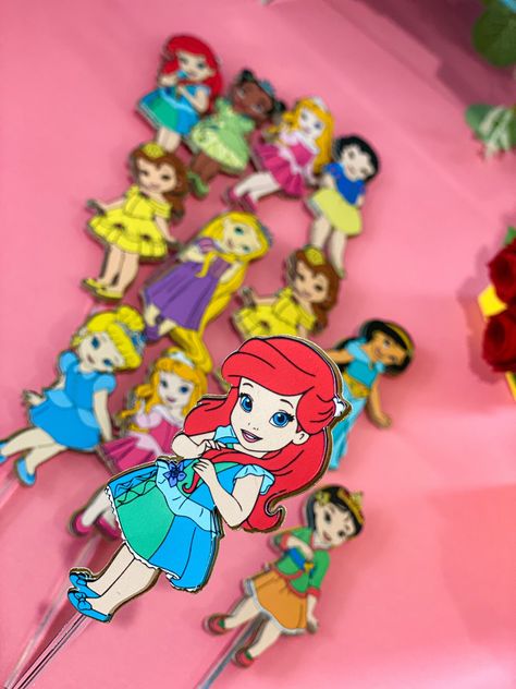 Princess Treats, Princess Birthday Cupcakes, Disney Princess Theme, Princess Cupcake Toppers, Disneyland Birthday, Birthday Cupcake Toppers, Princess Theme Party, Disney Toddler, 12 Cupcakes