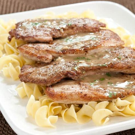 Pork Scallopini Recipes, Scallopini Recipes, Pork Scallopini, Pork Cutlet Recipes, Dinner Pork, Chuck Steak, Recipes Fruit, Low Gi, America's Test Kitchen Recipes