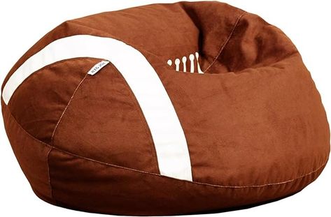 Amazon.com: Big Joe Sports Ball Bean Bag Chair, Football Plush, Soft Polyester, 2.5 feet : Home & Kitchen Boy Teenager Bedroom Ideas, Ball Football, Kids Bean Bags, Boy’s Room, Bean Bag Chair Kids, Nice Boy, Football Kids, Sports Balls, Bag Chair