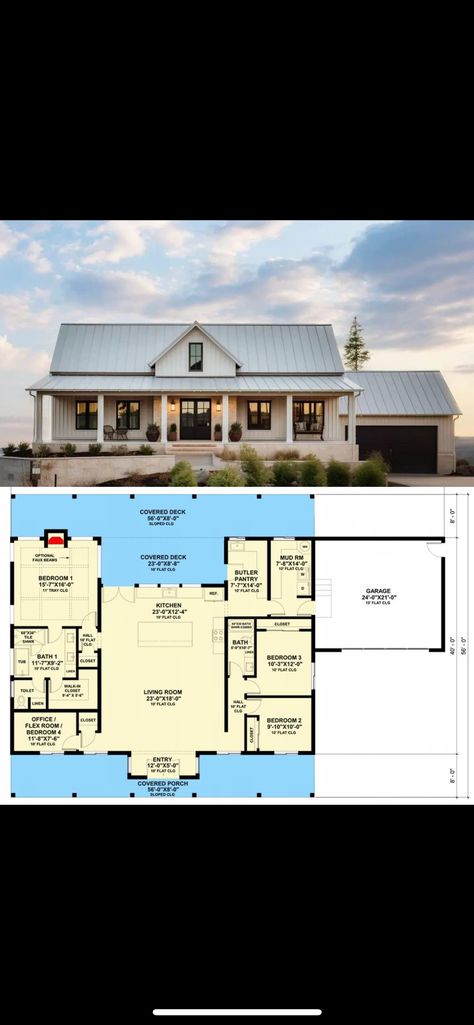 Building Binder, Farmhouse Layout, Fixer Upper Decor, Lexington Nc, Foyer Entrance, House Ranch, Rock House, Basement Floor Plans, Ranch Style House Plans