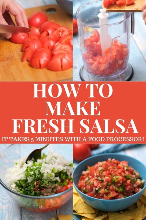 Fresh Salsa Recipe Homemade, Easy Homemade Salsa Recipe, Tomato Salsa Recipe, Easy Homemade Salsa, Fresh Salsa Recipe, Easy Salsa Recipe, Fresh Tomato Recipes, Homemade Salsa Recipe, Easy Salsa