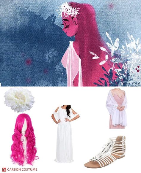 Lore Olympus, Persephone costume Lore Olympus Costume, Persephone Inspired Outfit, Persephone Outfit, Fashion Runway Outfits, Lore Olympus Persephone, Halloween Goddess, Persephone Costume, Spring Prom Dresses, Persephone Goddess