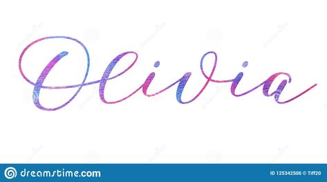 Hand Lettering. Girl`s Name - Olivia Stock Illustration - Illustration of banner, name: 125342506 Olivia Drawing, Olivia Tattoo, Olivia Name, Calligraphy Name, S Name, Watercolor Lettering, 2023 Christmas, Name Tattoos, Girl Names