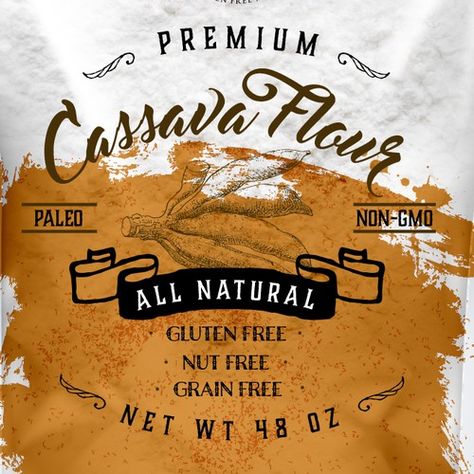 Flour Packaging Design, Flour Packaging, Gluten Free Baking Mix, Custom Product Packaging, Cassava Flour, Baking Mixes, Gluten Free Baking, Nut Free, Custom Packaging