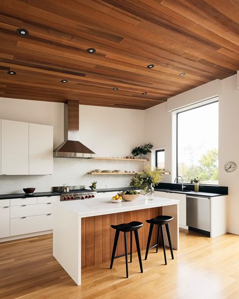 Ceiling Wood Design, Kitchen Favorites, San Francisco Houses, House Extension Design, California Living, Kitchen Light, Kitchen Ceiling, Truro, Wooden Ceilings