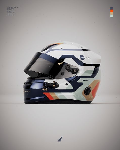 Helmet Design for Christian Gläsel from Ramp.Space Magazine. F1 Racing Helmet, Race Car Helmet Designs, Race Helmet Design, Karting Helmet Design Ideas, F1 Helmet Design Concept Art, Helmet Design Ideas, Helmet Design Paint, F1 Helmet Design, Rally Helmet