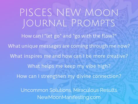 Pisces New Moon Journal Prompts, Pisces Full Moon Journal Prompts, New Moon In Pisces Tarot Spread, Pisces Journal, Pisces Szn, Pisces New Moon, Scorpio Full Moon, Tarot Questions, Moon Pisces