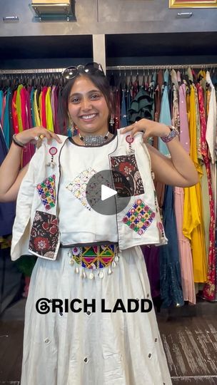 26K views · 1.4K reactions | Elevate your Navratri look with RICH LADDY’s handcrafted Kutchi mirror work jacket, perfect for the festive season! ✨ We ship worldwide and accept online orders.

**Important Notice:**

We want to inform our valued customers that **Rich Laddy** has only one shop, located at:

**Shop No. 1, Maruti Chamber** 
Behind Swaminarayan HV Vidyalaya, 
Anand Mahal Road, Adajan, Surat.

For any inquiries or bookings, please contact us at: **9537777898**. | RICH LADDY | Kinjal Dave · RANJHANIYU Mirror Work Jacket, Kinjal Dave, Navratri Look, Work Jacket, Work Jackets, Mirror Work, Festive Season, Order Online, Festival Season