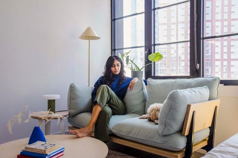 The 10 best couches for apartments | 6sqft Couches For Small Spaces Cozy Living, Comfy Small Couch, Comfy Couches Living Room Small Spaces, Studio Apartment Couch, Small Comfortable Couch, Couches For Apartments, Couches For Small Living Rooms, Dorm Sofa, Small Couches Living Room