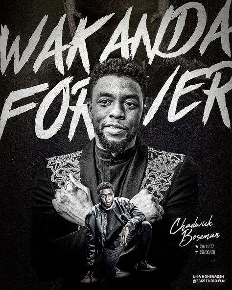 Wakanda Forever - Chadwick Boseman - Black Panther Black Panther Chadwick Boseman, Black Panther Art, Univers Marvel, Marvel Superhero Posters, Marvel Artwork, Wakanda Forever, Marvel Comics Wallpaper, Chadwick Boseman, Black Panther Marvel