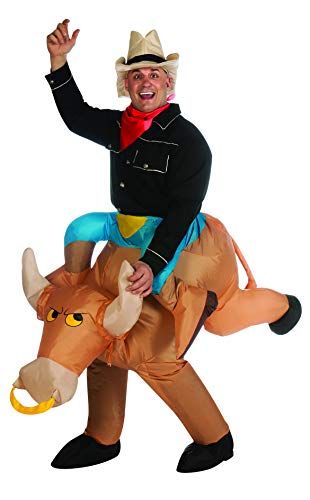 Rubie's Inflatable Bull Rider, Multicolored, One Size Best Halloween Costumes & Dresses USA Bull Rider Costume, Bull Costume, Inflatable Dinosaur Costume, Xmas Costumes, Rodeo Rider, Bull Rider, Cowboy Costume, Inflatable Costumes, Halloween Leggings