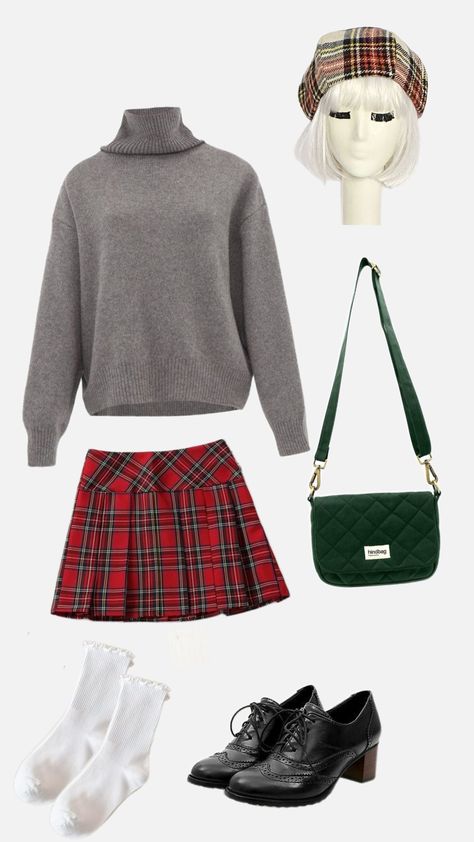 #scottish #tartan #autumnoutfit Scottish Skirt Outfit, Scottish Outfit, Scottish Skirt, Scottish Clothing, Skirt Outfit, Autumn Outfit, Skirt Outfits, Random Stuff, Tartan