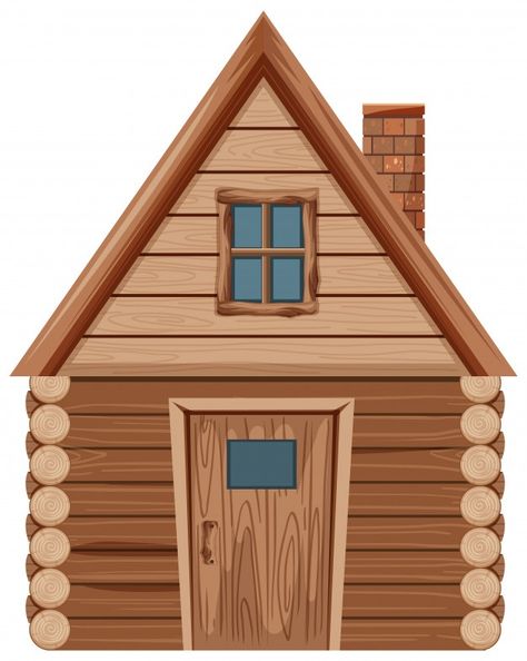 Wooden house with one window and one doo... | Premium Vector #Freepik #vector #house #building #nature #cartoon Three Little Pigs Story, Farm Cartoon, Hut House, Pig Crafts, Pig House, House Cartoon, Bee Creative, Fairy Tales For Kids, Animal Crafts For Kids